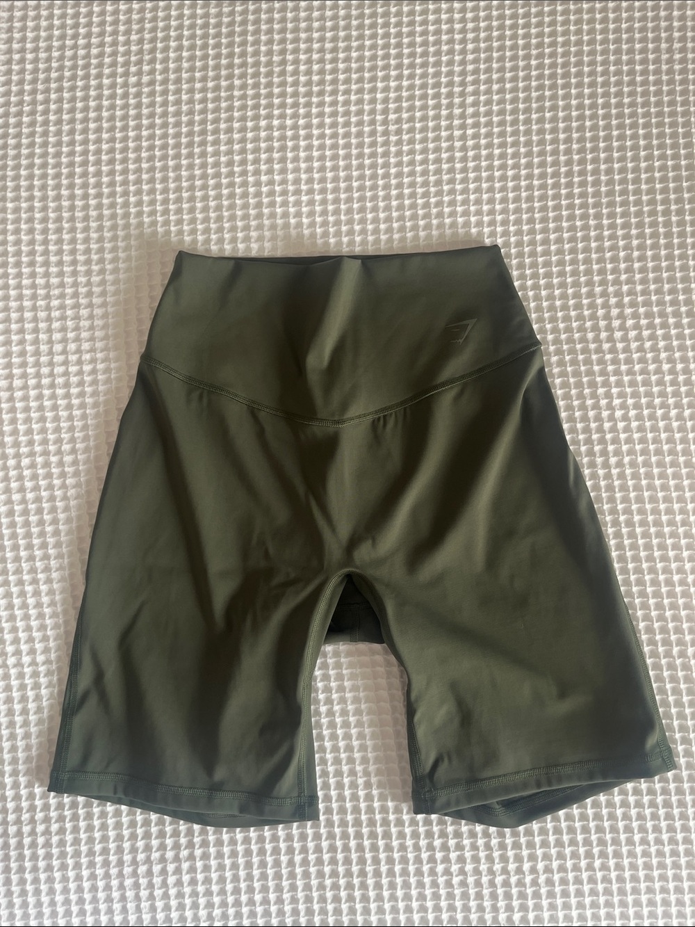 Gymshark Olive Green High-Waist Bike Shorts